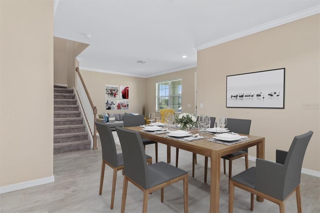 dining room-virtually staged photo