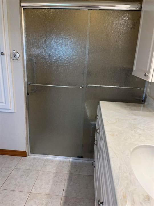 Master bath step in shower