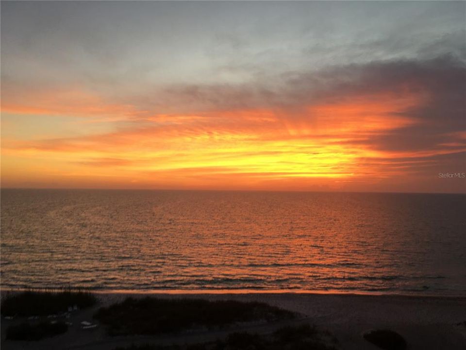 Sunset over the Gulf.  A perfect ending to the day.