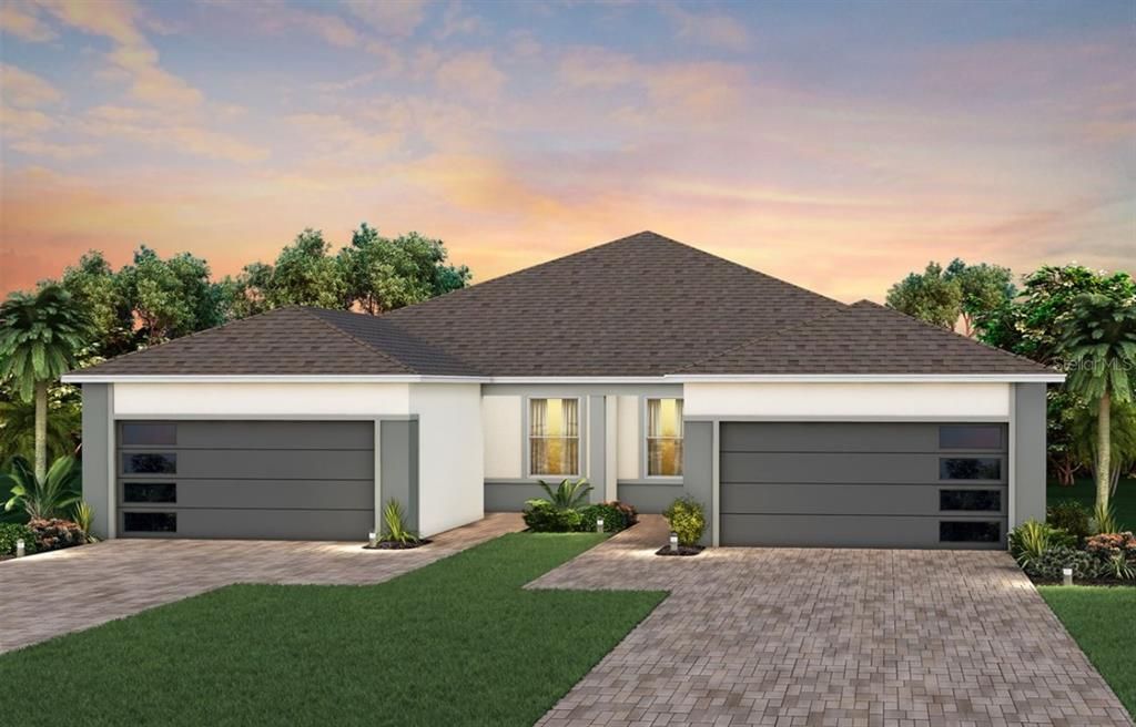 Ellenwood Villa MD1 Exterior Design. Artistic rendering for this new construction home. Pictures are for illustrative purposes only. Elevations, colors and options may vary.