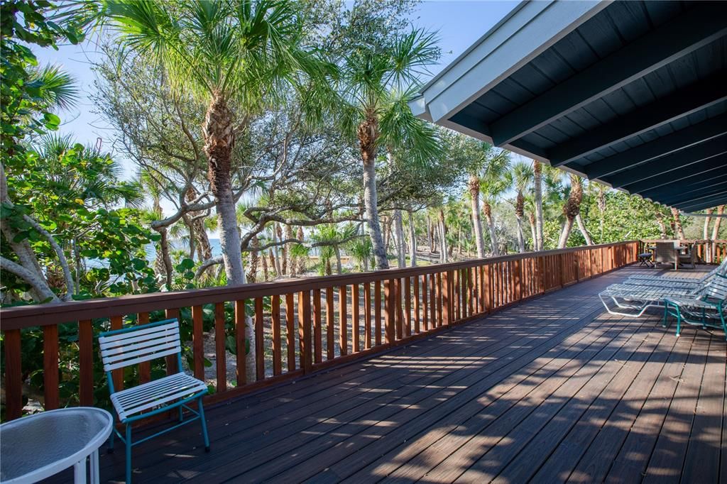 View from south side of deck on main house