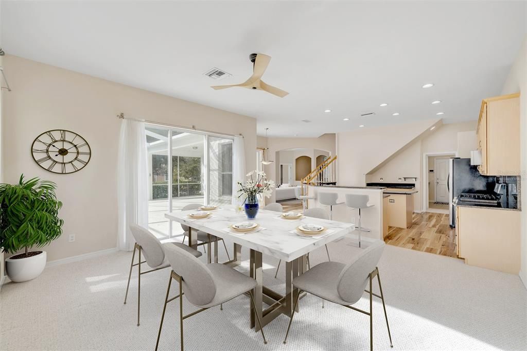 Virtually Staged Dining room