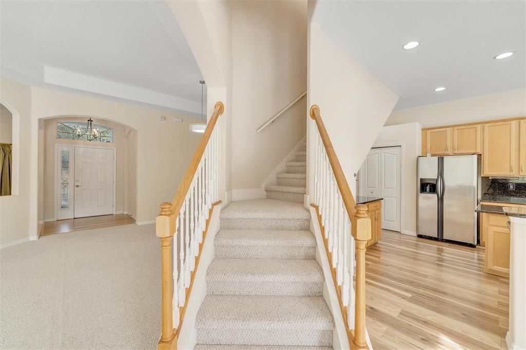 Stairway to LOFT with Pool Table