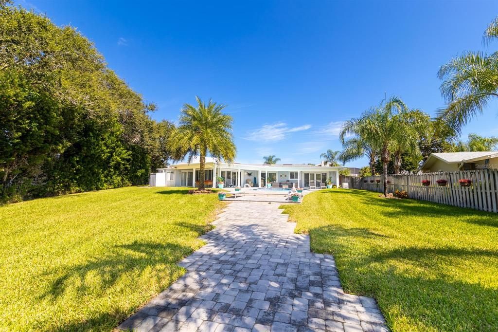 Walkway from dock to house