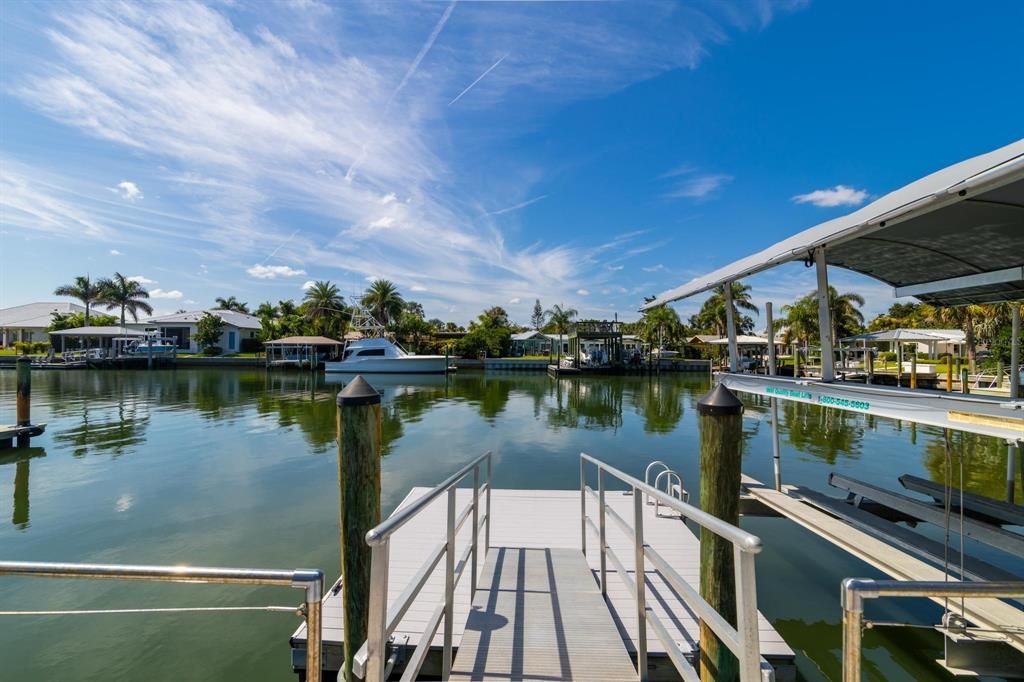 Floating Doc ( separate kayak dock to left)