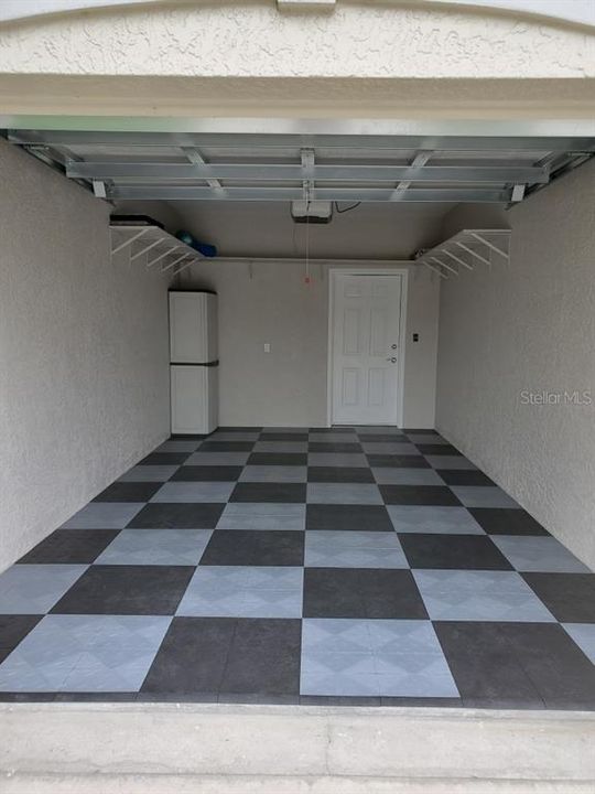 Garage with Storage and Tile floor