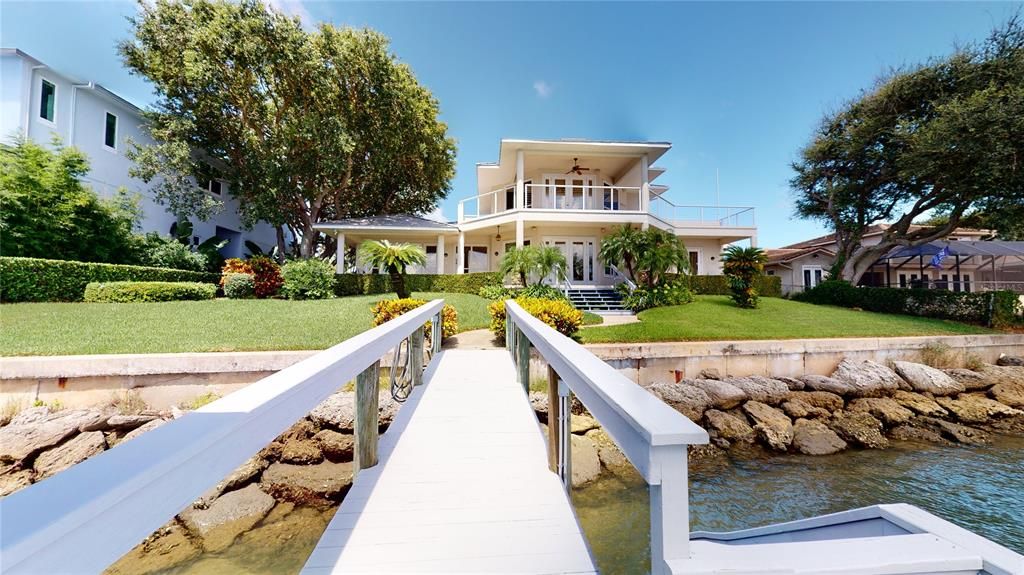 Two levels of balconies offer spectacular views of the river.