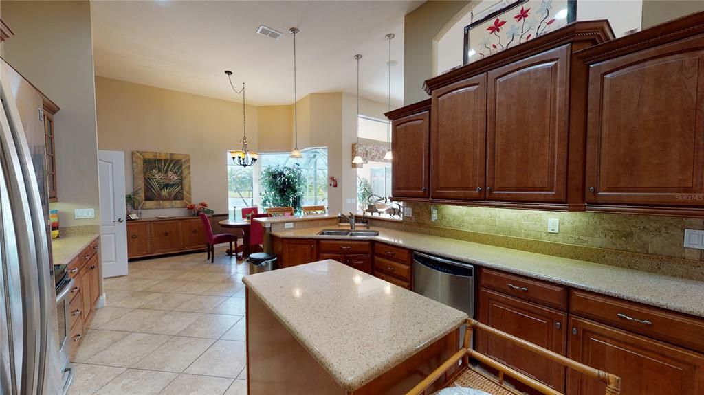 Wood Cabinetry w/Silestone Countertops