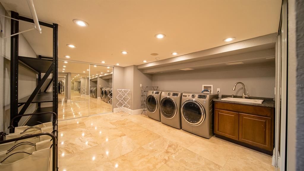 Massive Laundry Room with Dumb Waiter