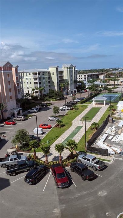 AERIAL VIEW FROM FRONT DOOR OF CONDO. LOOKING EAST.