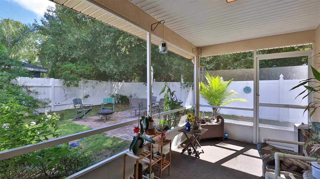 Screened porch.