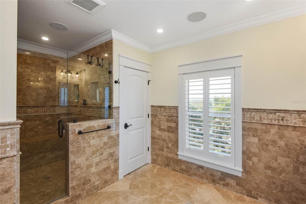 Master Bathroom w/ Private Water Closet and Huge Walk-In Spa Shower