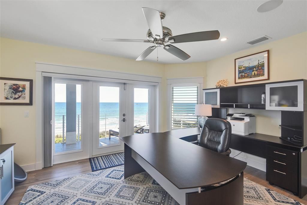 Bedroom #3 / Office with Ocean View and Balcony