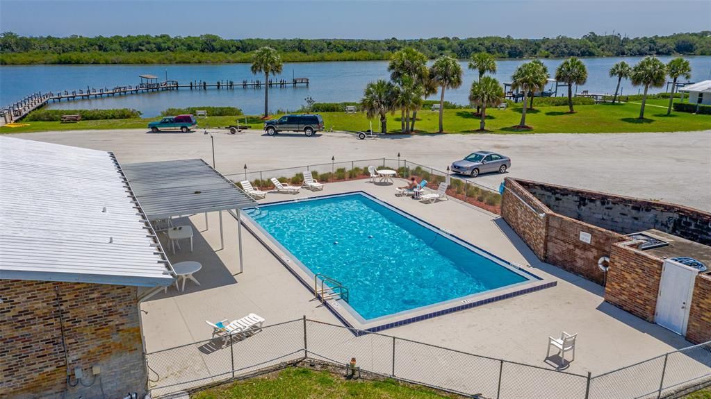 Riverfront salt water community pool