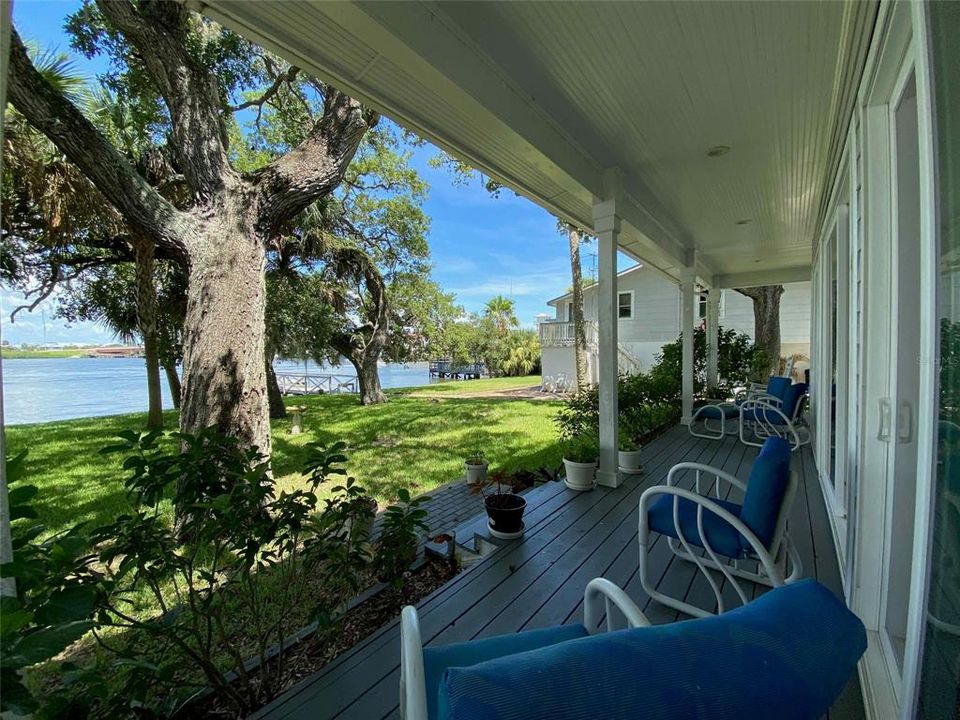 Porch with view of Intracoastal