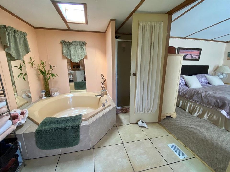 garden tub with separate shower