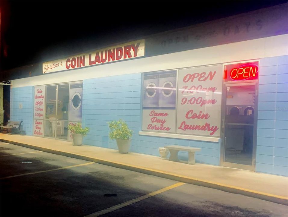 FRONT ELEVATION OF CHRISTINA'S COIN LAUNDRY