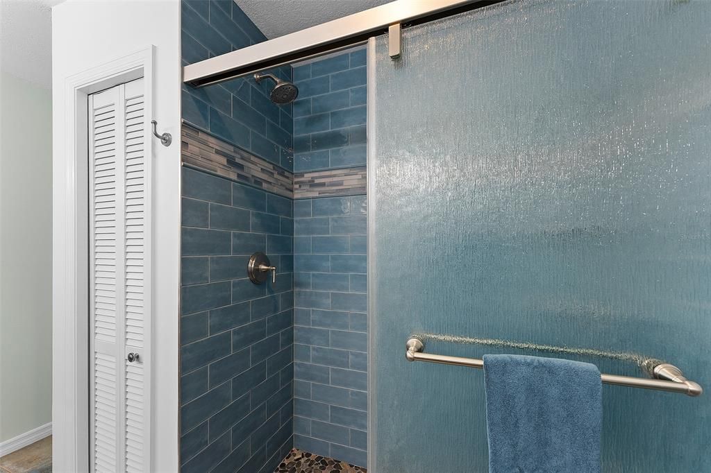 CUSTOM BEAUTIFUL TILE SHOWER SECOND FLOOR MASTER BATHROOM.