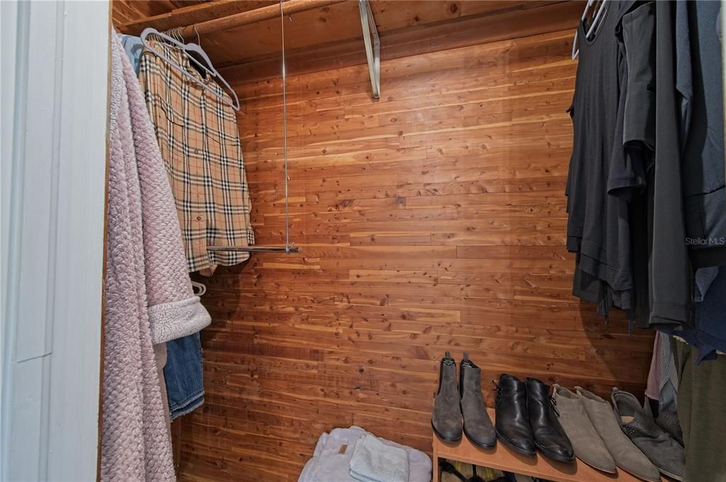 Cedar lined closets