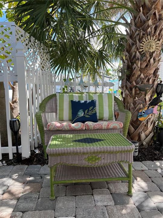 Backyard sitting area