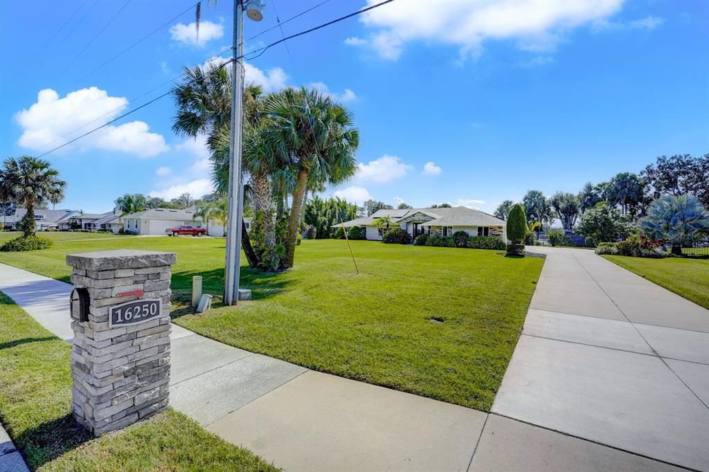 Extra large driveway and parking pad