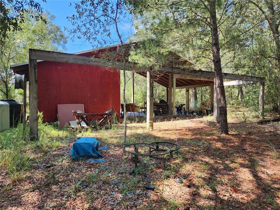 Rear of garage