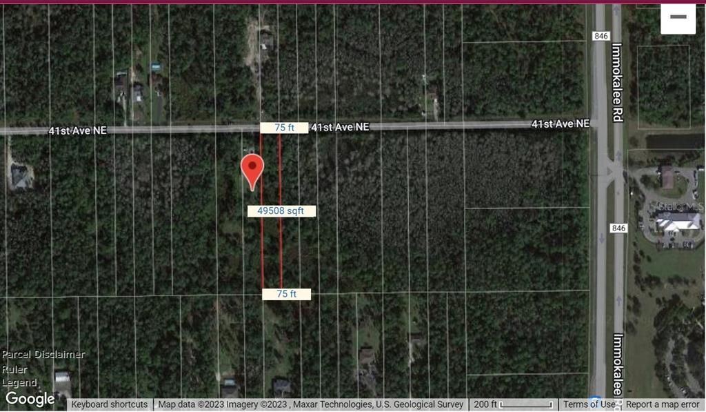 RED DOT is house West to the lot. House address 420 41st Ave NE, Naples, FL 34120