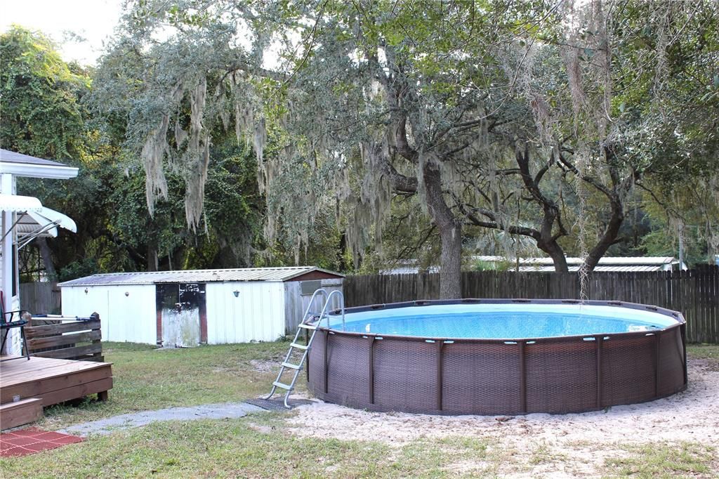 Pool and large shed