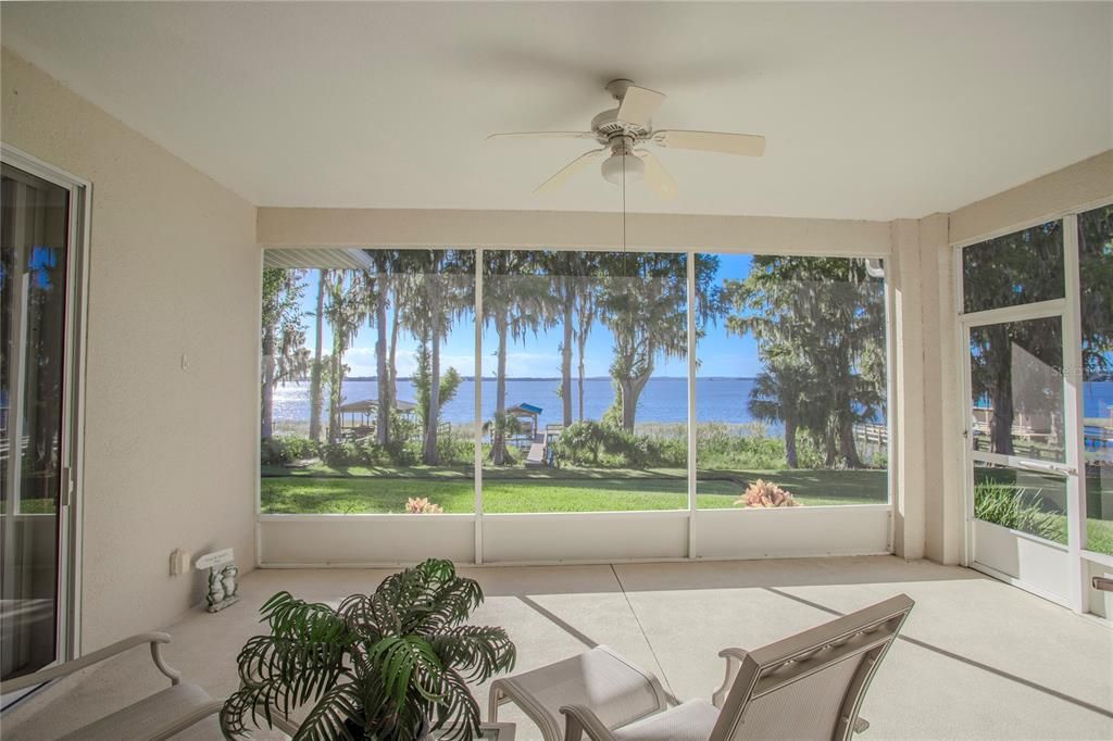 Screened lanai. Incredible lake views and breezes.  Will be a favorite place….