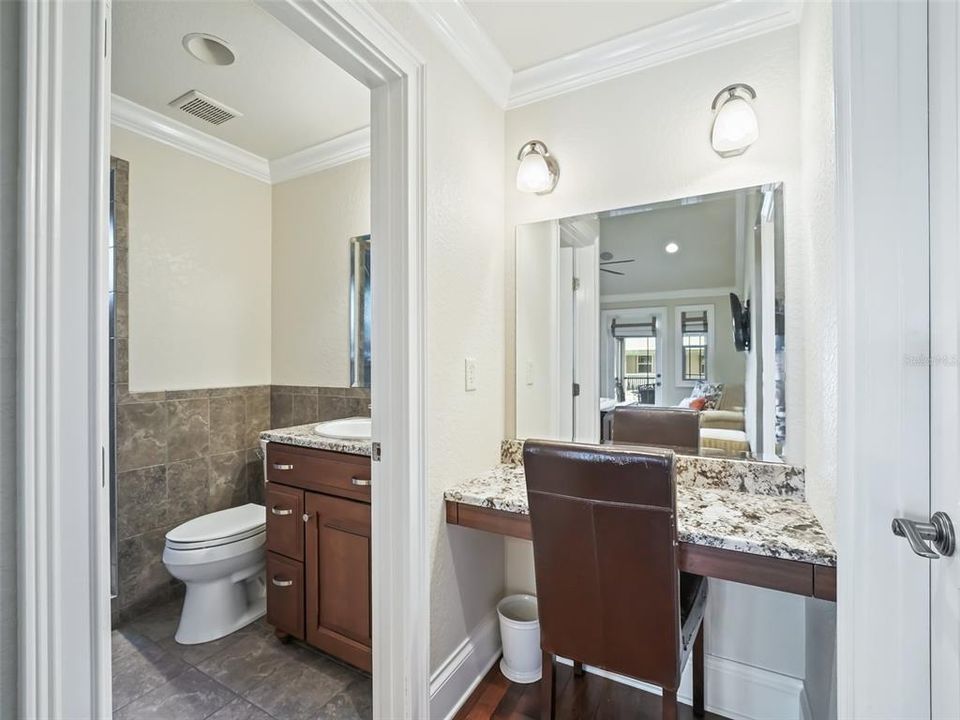 Full Bath and Vanity in Guest Suite Primary Wing