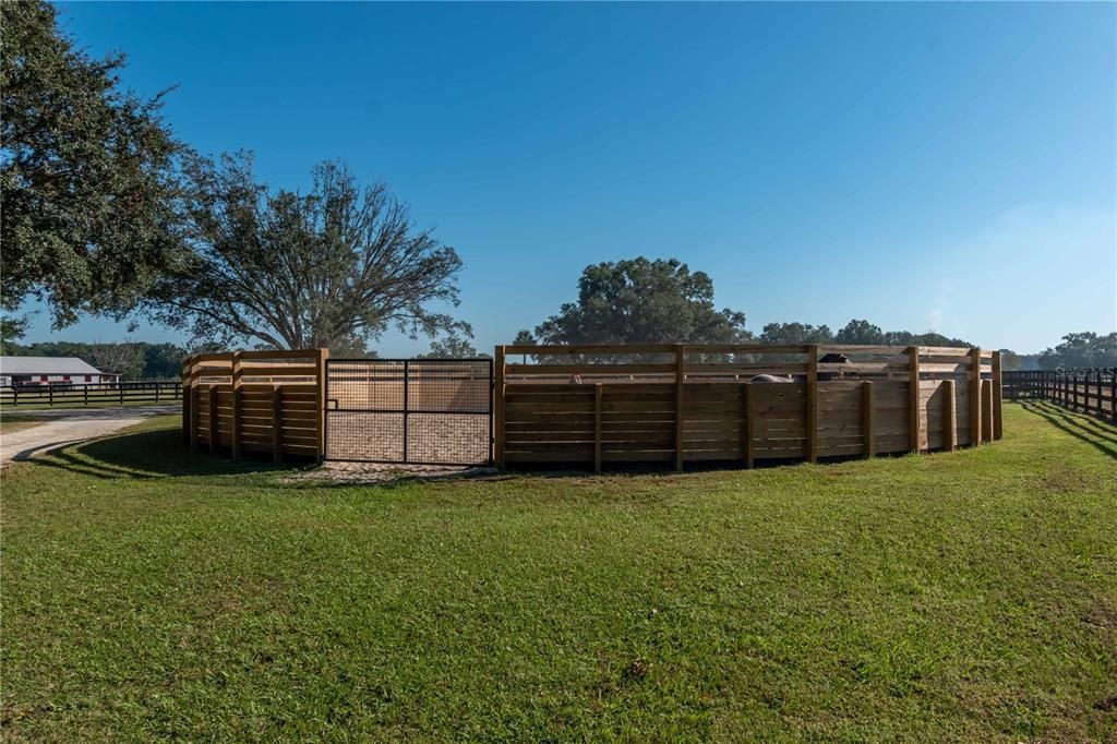 Newly rebuilt round pen