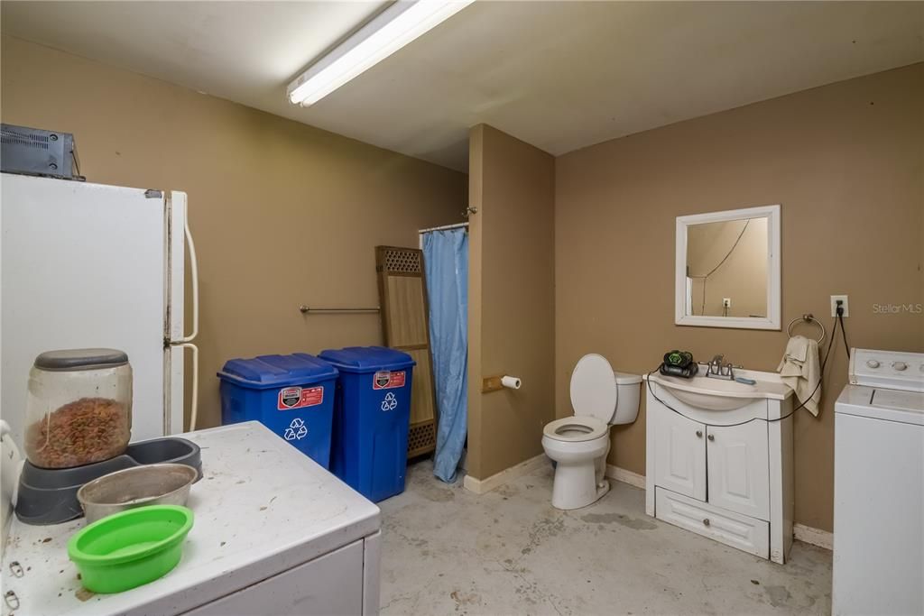 Barn bathroom / laundry room