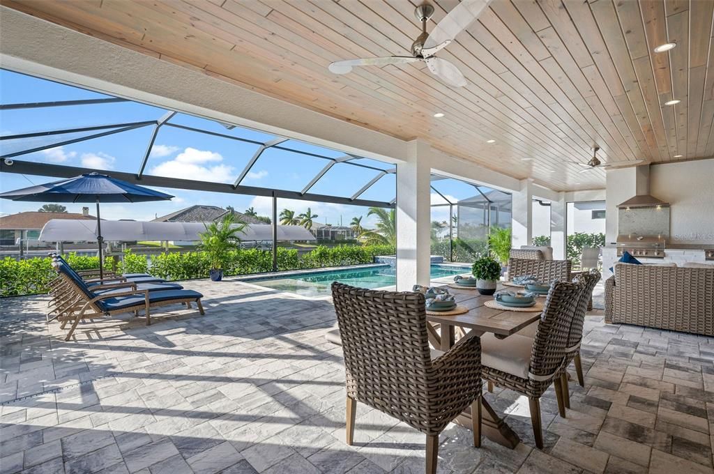 Lounging area with covered lanai.