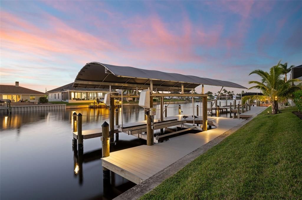 Gulf Access Canal with Dock and Lift