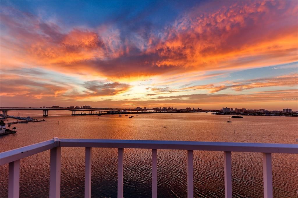 Fabulous Sunset as seen from the balcony