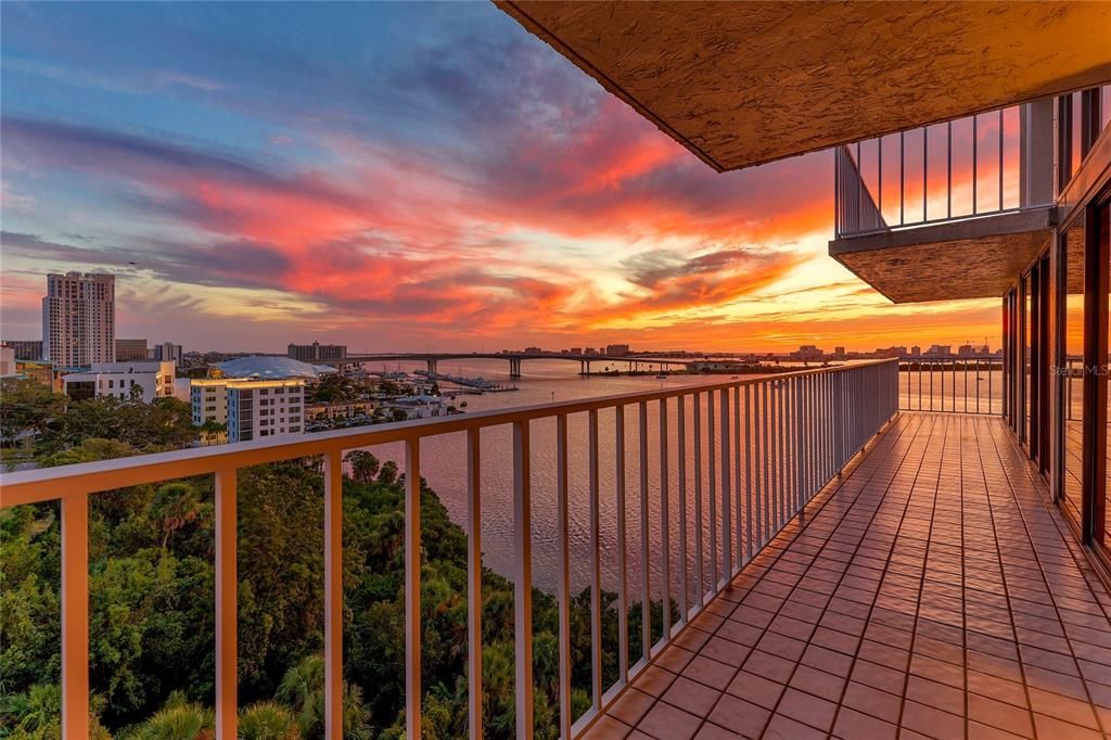 Fabulous Sunset as seen from the balcony