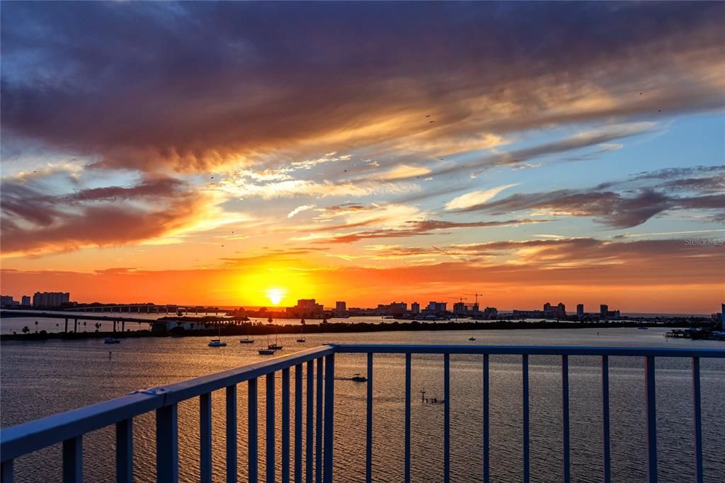 Fabulous Sunset as seen from the balcony