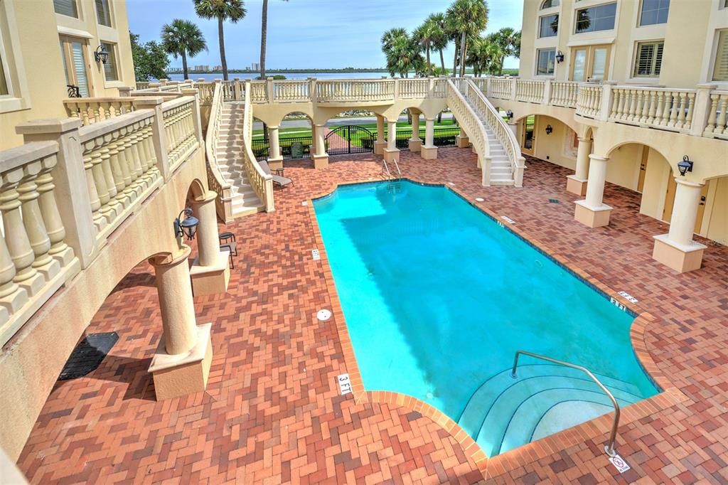 Courtyard pool area.