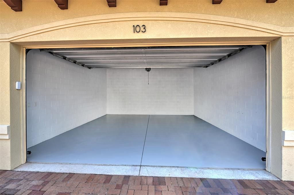 2 Car Garage. Freshly painted floor.