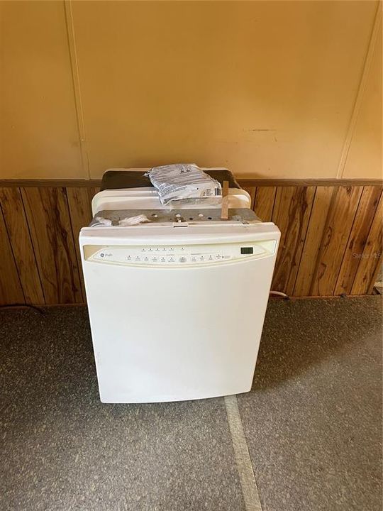 dishwasher to be installed after tile is completed.