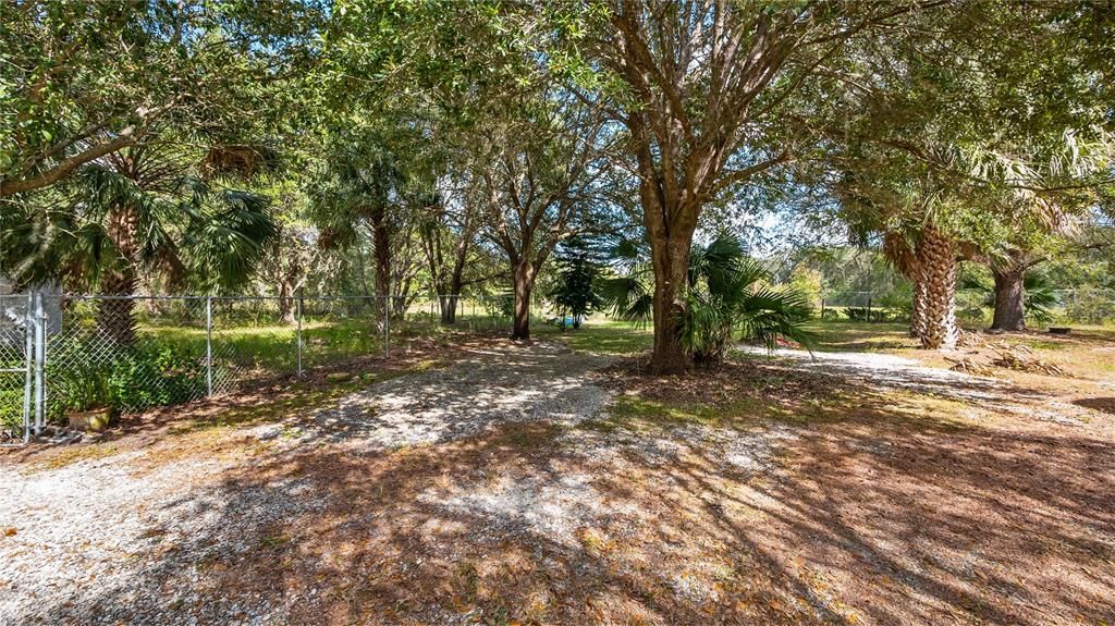 Fenced in side yard