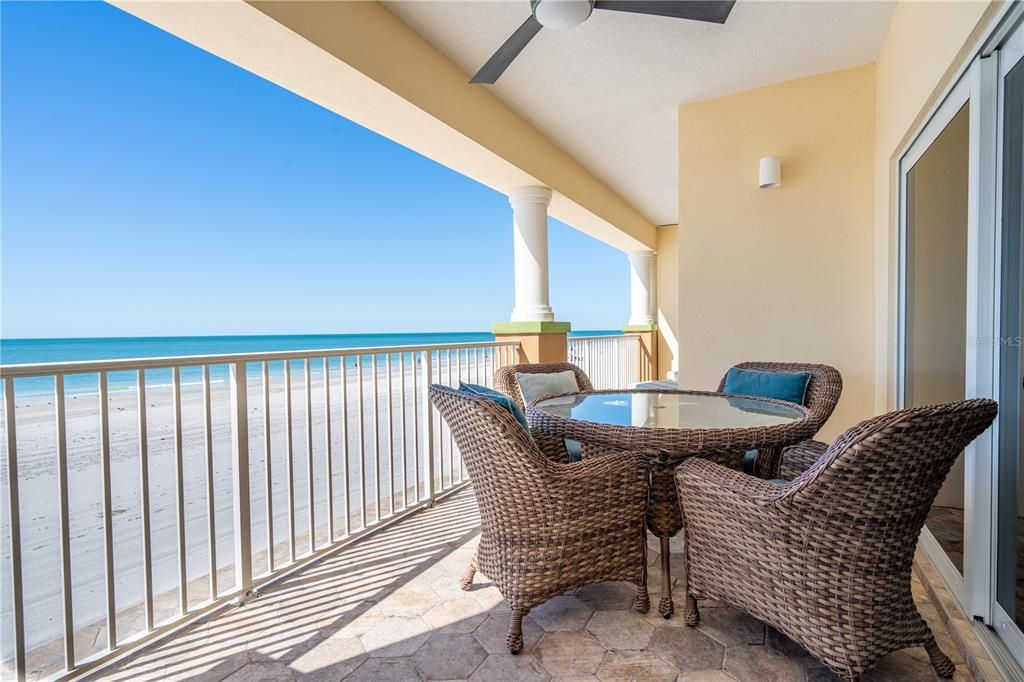 Very large balcony with amazing views of the Gulf of Mexico.