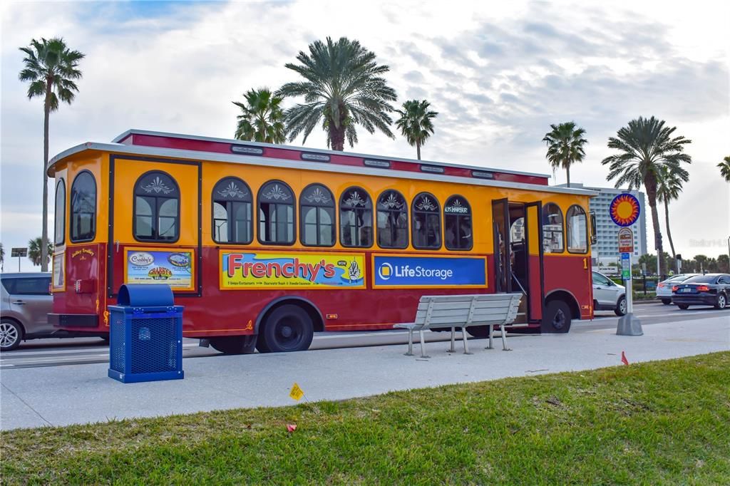 Take a trolley with stops along the quaint beach towns.