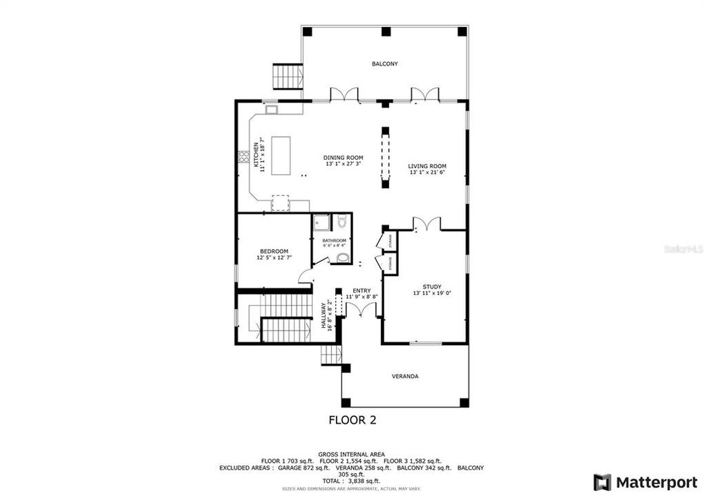 Floorplan - Second Level Main Floor
