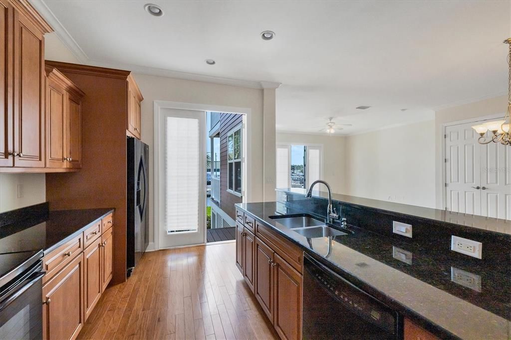 Kitchen Overlooking Dining & Living Room!