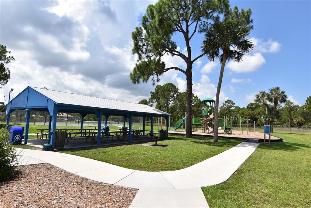 Covered park pavillion