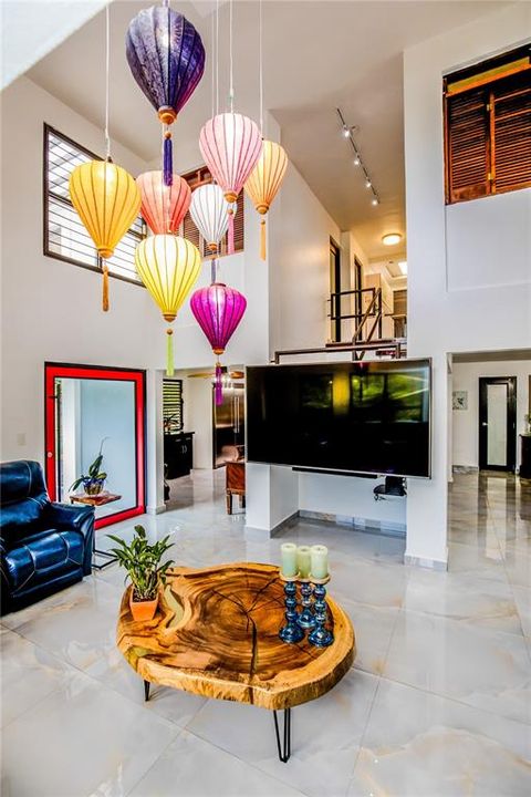 24 foot ceiling in main living area.