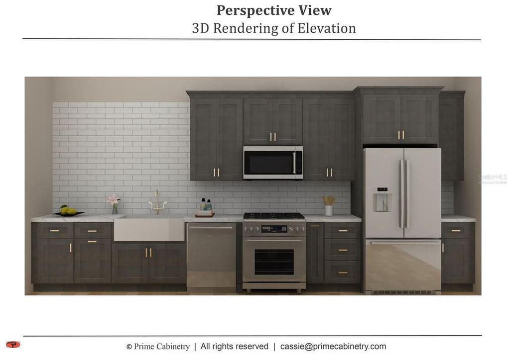 3D Rendering of Cabinet Design. Virtually Staged.