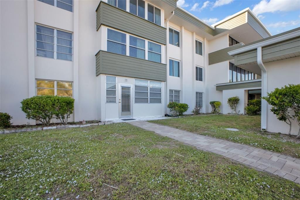 Unit 109, end unit on left side of main entrance