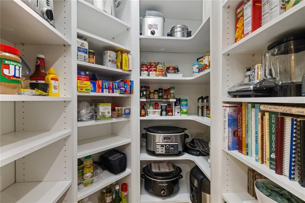 large walk-in kitchen pantry